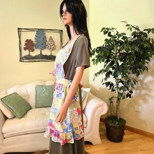 Vintage, Handmade Bib Apron, 1950s-1960s